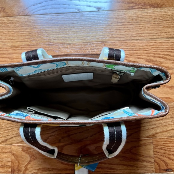 Never used vintage Coach madras handbag - Picture 6 of 8